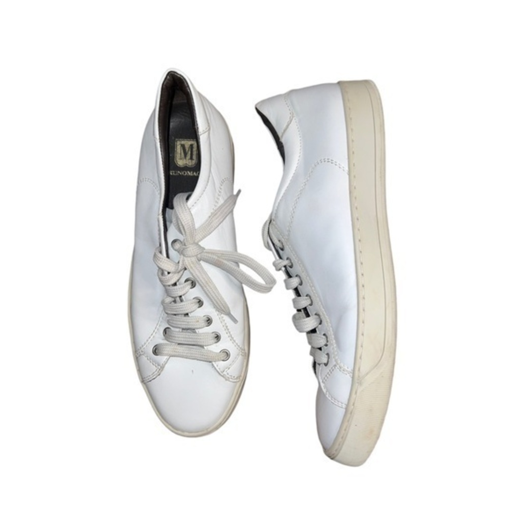 ▶️ BRUNO MAGLI ◀️ 
Westy Lace-Up  White Leather Sneakers